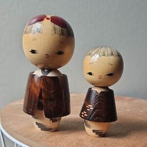 Vintage Asian Wooden Carved Figurines